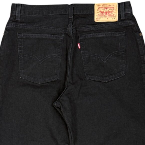 EUC Women's VTG Levi’s 550 Misses Black Relaxed Fit Mom Jeans Stretch | Size 16 - Picture 5 of 9
